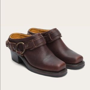 Frye Belted Harness Mules